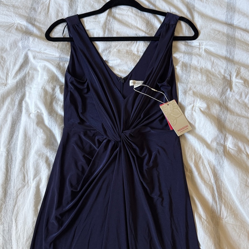 MONSOON Navy Long Dress UK8 NWT